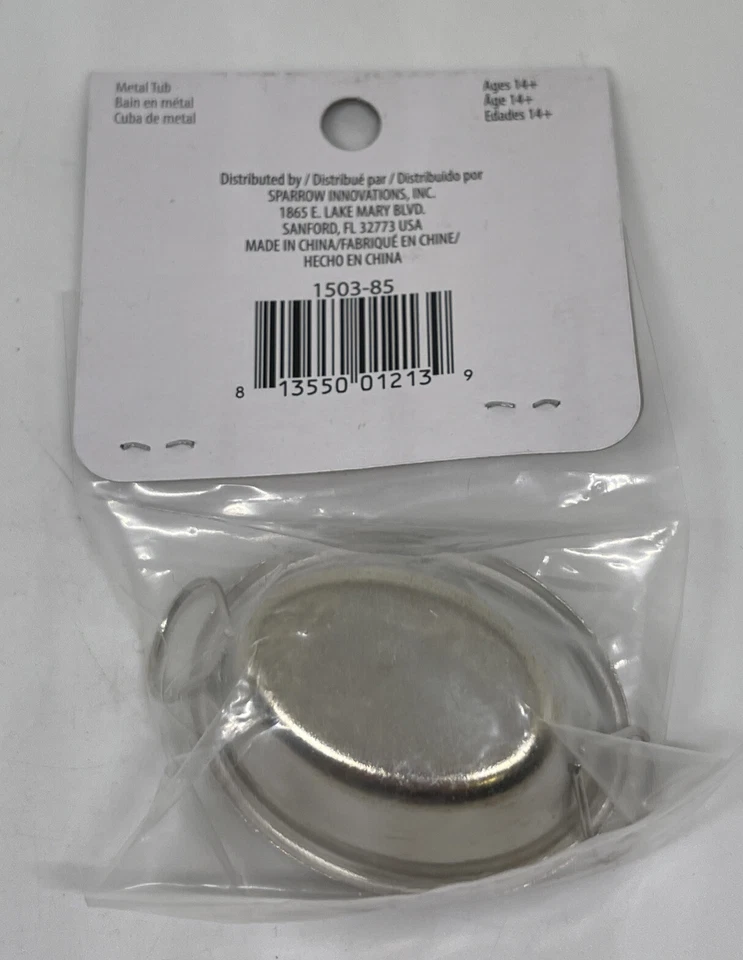 Bañera de metal miniatura para casa de muñecas FAIRY GARDEN 1503-85 nueva sellada Foto 2 de 3