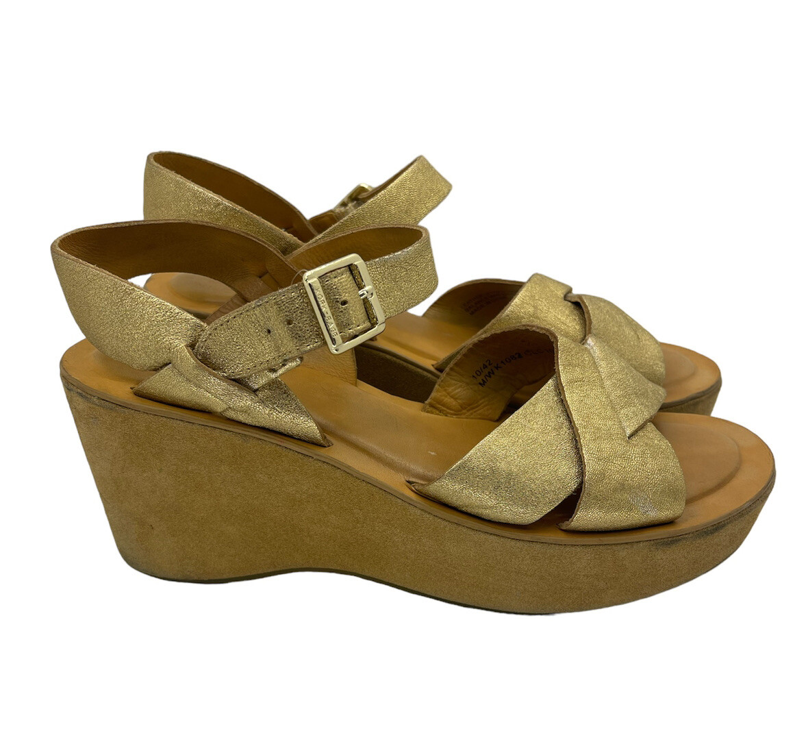 Kork Ease Ava Classic Wedge Sandal Leather Women Sz 1… Gem