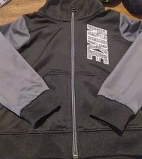 Boys Nike Full Zip jacket Black/grey 18 month infant movk neck