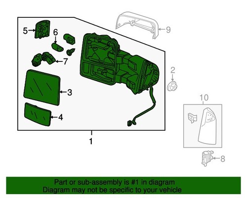 New OEM Genuine Ford Door Mirror 2013-2016 Super Duty Memory DC3Z-17683-MA LH - Picture 5 of 5