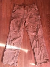 Vtg Carhartt Double Knee Carpenter Painter Pants Men  s 32x32 Distressed Rap Work