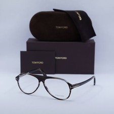 NEW TOM FORD FT5319 020 Dark Havana/Clear Blue Light Block 56mm Eyeglasses