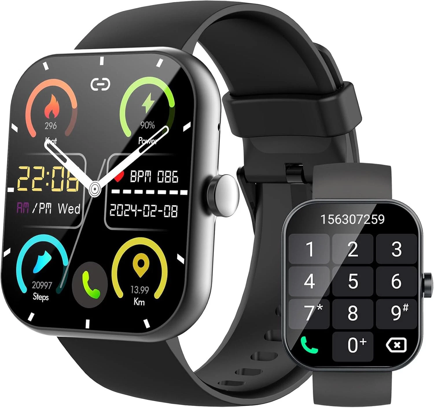 Smart Watch Men Women with Phone Function Wristwatch for iPhone Samsung Huawei