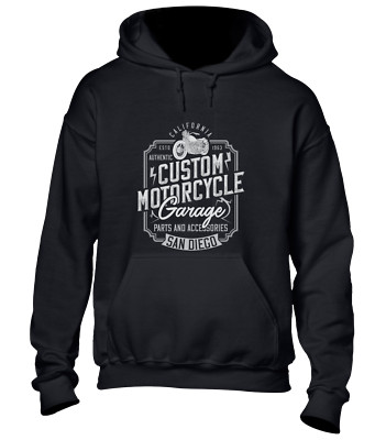 CUSTOM BIKE GARAGE SAN DIEGO HOODY HOODIE MOTORRAD BIKER MOTORRAD DESIGN TOP