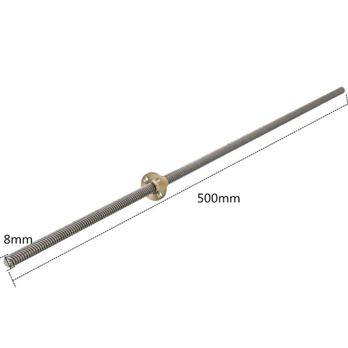 3D Printer 8mm Lead Screw Rod Z Axis Linear Rail Bar Shaft 100/300/400/500mm - Imagen 11 de 13