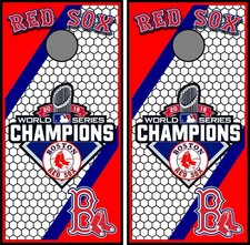 red sox champions 0504 cornhole board vinyl wraps
