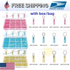 Heat Shrink Ring Terminal Wire Crimp Connector Stud Eyelet #10 1/4" 3/8" 5/16"