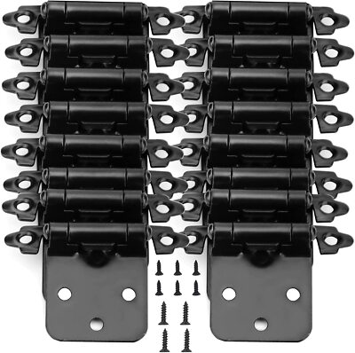 40Pcs Matte Black Cabinet Hinges Overlay Self Closing for Kitchen Cabinet Door
