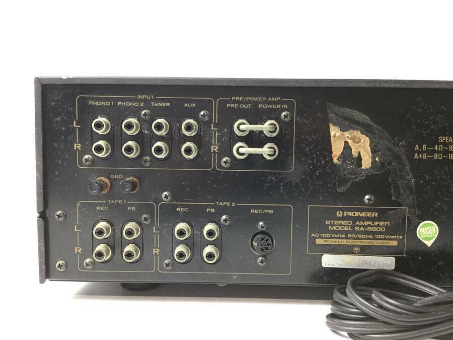 アンプ Pioneer Sa 8800 Pioneer SA-8800の仕様 パイオニア