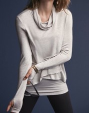 New Cabi Sport Topper Fall Season to Winter, Light heather gray, Cowl neck, S