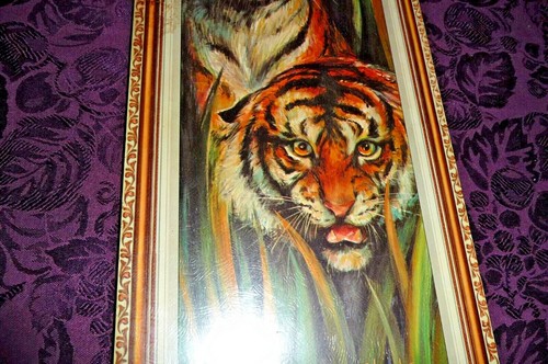 Soroka Sales Inc R .F. Harnett Award Winners Wall Plaque 2 Tigers Sealed 20x8" - Picture 3 of 11