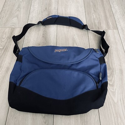 JANSPORT  Blue Messenger Bag Laptop Bag  Shoulder Briefcase