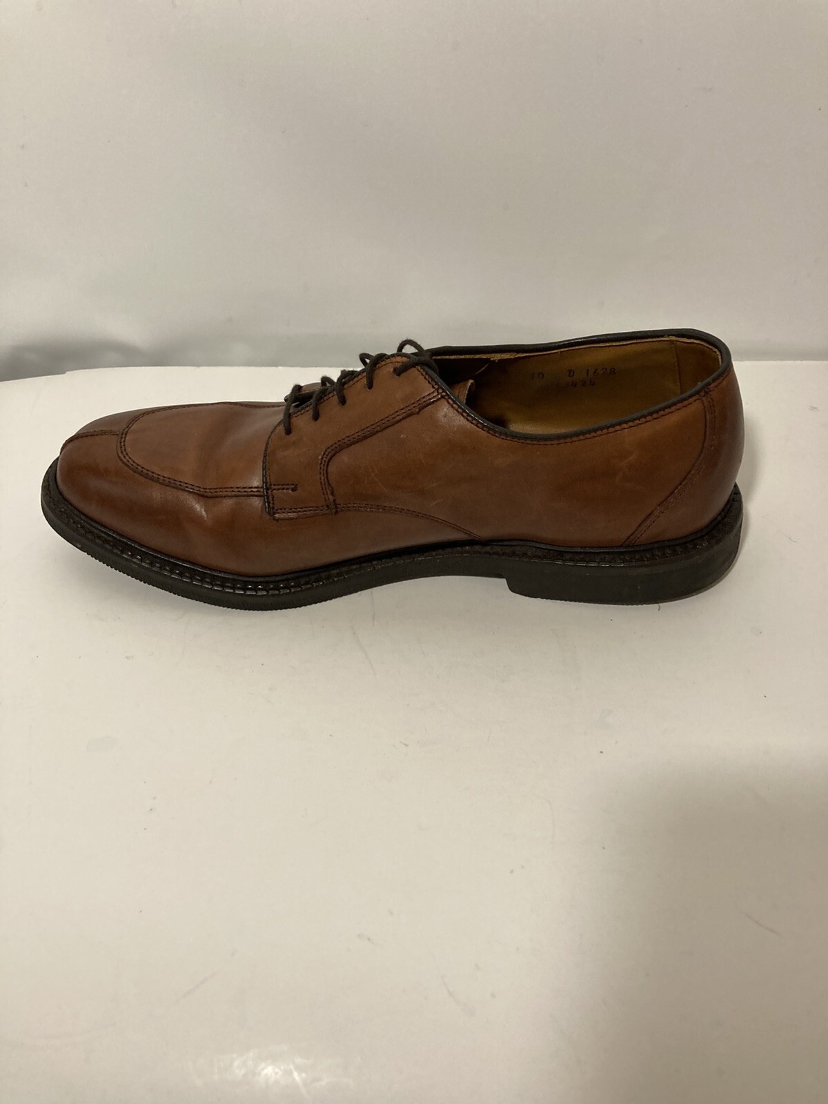 SAOLA Scarpa ALLEN EDMONDS da uomo 10D Ashton punta a spillo in pelle marrone suola in gomma made in USA EUC