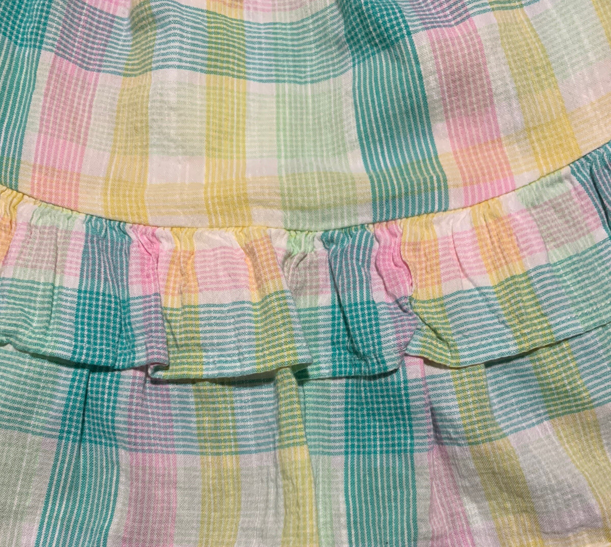 Old Navy Baby Girl 1218m Pastel Plaid Easter Sun Dress NWT Pink Green