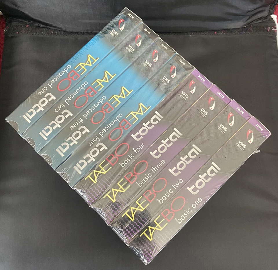 Tae Bo Total Basic Volumes 1-4 & Advanced Vol 1-4 Workouts VHS 8 Tape Box Set - Image 3 of 3