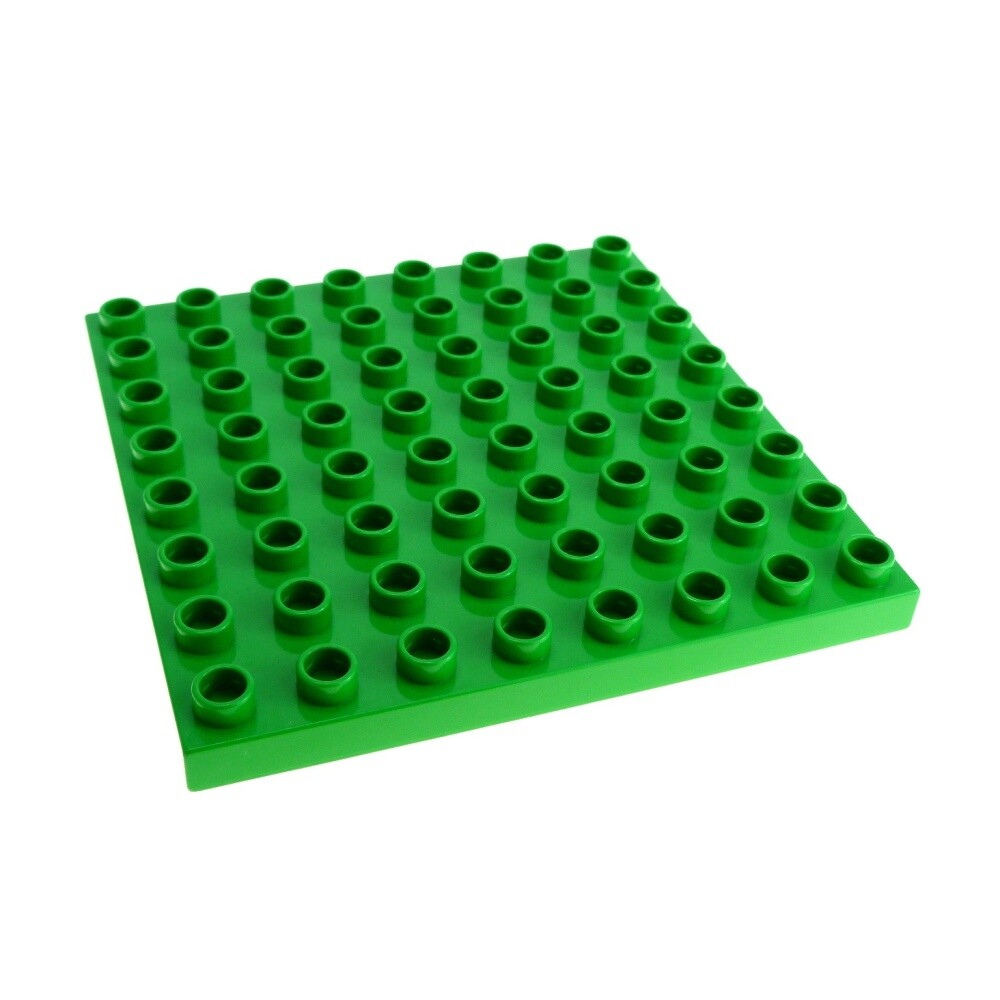 1x LEGO Duplo Construction Plate 8x8 Bright Green Ground Meadow 4246953 93517