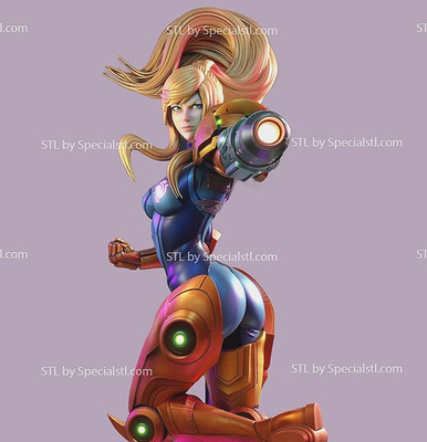 Samus Zero Suit Metroid Sexy V3! 3D Printed 16k ! Custom! Painted or Unpainted!
