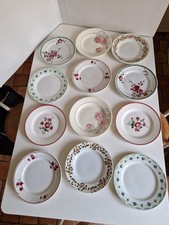 Lot De 12 Assiettes Plates Dépareillées Digoin Sarreguemines Badonvillier