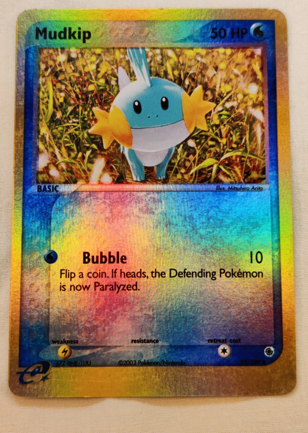Mudkip 59/109 NM Ruby & Sapphire 2003 Pokemon Card Reverse Holo Common