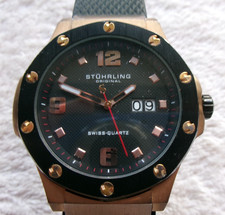 STUHRLING ORIGINAL WATCH - APOCALYPSE BIG DATE - SWISS QUARTZ WRISTWATCH -WR100m