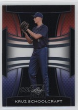 2025 Leaf Metal Red White & Blue Lite Brite 2/3 Kruz Schoolcraft #118 u4w