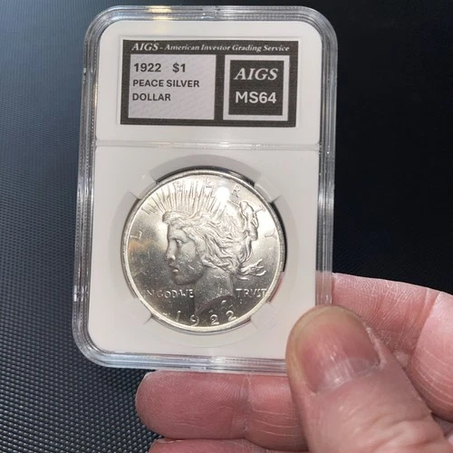 1922  PEACE DOLLAR MS64 - CHECK OUT THE PICS AND VIDEO.BUY THE COIN,NOT HOLDER