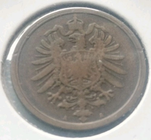 German Empire 1876 A 2 pfenning coin VF+ - Picture 4 of 4