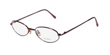 NEW VERA WANG V41 EYEGLASS FRAME ITALY 50-18-135 RED METAL FULL-RIM CB OVAL