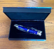Montblanc 2003 Jules Verne Writers Series penna stilografica M pennino blu con scatola rara