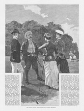 RICHARD CATON WOODVILLE The Tourist Season Walking Excursion Antique Print 1888