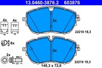 Bremsbelagsatz Scheibenbremse ATE 13.0460-3876.2 FüR Peugeot 508 308 SW Opel A18