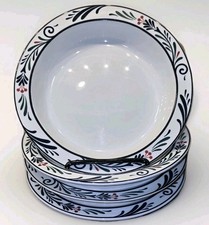 4 Bowls Dansk Bistro Lillihavn 8" Glazed Stoneware Soup Salad Bowls Vtg 1980s