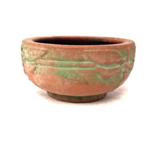 Peters & Reed Moss Aztec Art Pottery Bowl Arts & Crafts Matte Green USA Antique