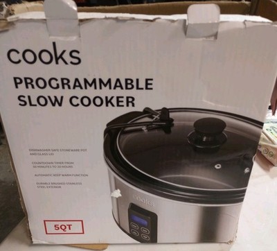 Cooks 5-Qt. Programmable Latch and Travel Slow Cooker NEW