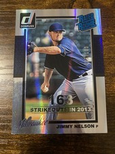 2014 Panini Donruss Rated Rookie Silver Season Stat Line /163 Jimmy Nelson