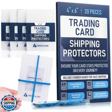 Premium Bundle Trading Card Shipping Protector with Rubber Bands | Graded Car