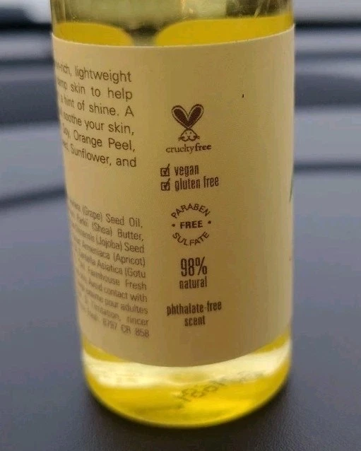 Aceite corporal de clementina fresca FHF Farmhouse 1,7 oz nuevo vegano y sin gluten Foto 3 de 3