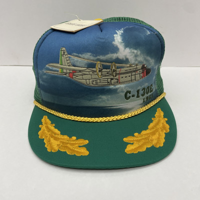 Vintage San Sun C-130 Hercules Mesh Back Trucker Cap Hat Snapback Rare New NOS