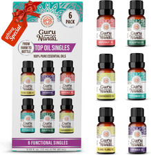Essential Oils Set   6 Pack 10Ml Each , Lavender, Peppermint, Eucalyptus, Lemon