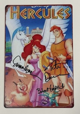 Tate Donovan, Susan Egan & Bobcat Goldthwait Signed Disney Hercules JSA COA