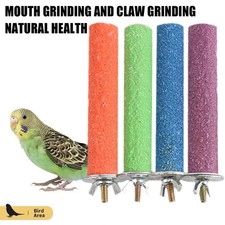 New High-end 1pc Bird Perch Stand Wooden Rough Birds Paw Grinding Perch Standing