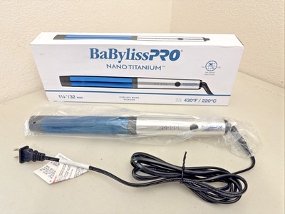 BaByliss Pro Nano Titanium 1-1/4'' (32mm) Curling Wand -Blue, Dual Voltage