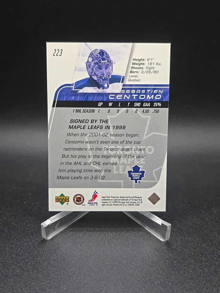 2002-03 Upper Deck Sebastien Centomo Young Guns Rookie Card RC #223 Maple Leafs - Image 4 of 4