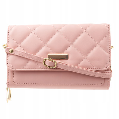 Geldbörse Portemonnaie Clutch 2in1 Little Angel Umhängetasche gesteppt rosa