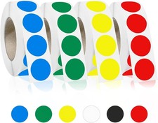 4000 PCS 3/4" Colored Dot Stickers Round Circle Colored Coding Labels Garage Yar