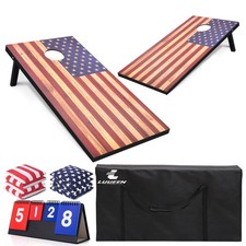 4x2 Ft Cornhole Boards Set, Premium Regulation Size Cornhole Boards with 8 Al...