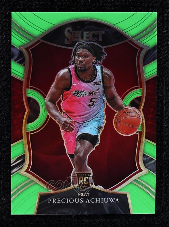 2020-21 Panini Select Concourse Neon Green Prizm 61/75 Precious Achiuwa #80 0d44