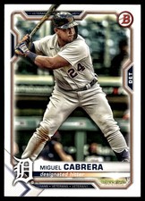 Miguel Cabrera 2021 Bowman #19 Detroit Tigers FREE SHIPPING AutographDen