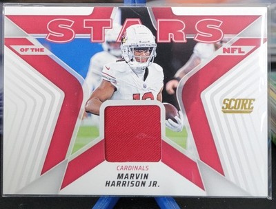 Marvin Harrison Jr 2025 Panini Score #SNJ-MHN Stars of the NFL Jersey Red Patch