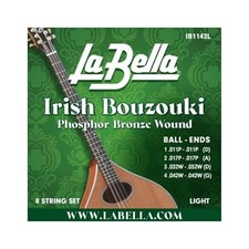 La Bella IB1142L Irish Bouzouki Light Phosphor Bronze Wound 8- String 11-42